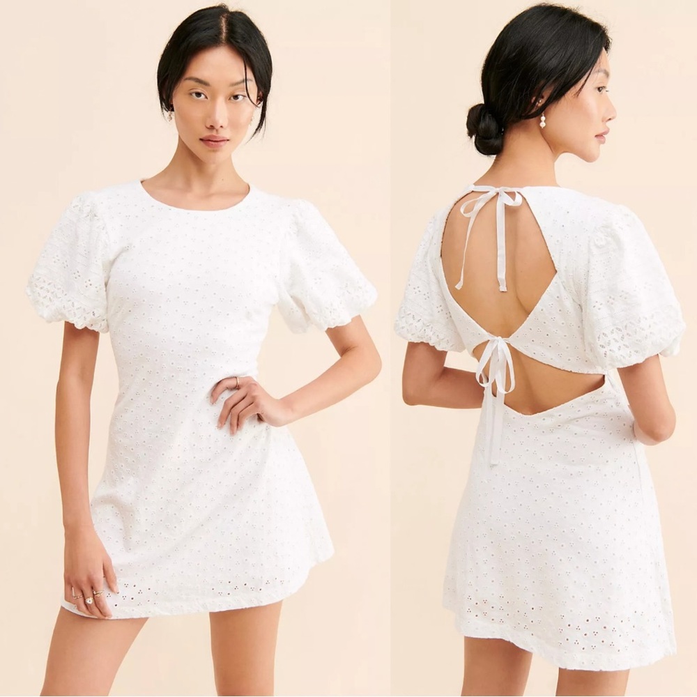 Free People Apricot Rose Mini Dress, White